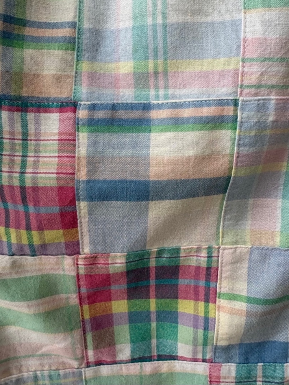 🤍 XS Ralph Lauren Vintage Plaid Button-Front Mini Dress 100% Cotton - Picture 12 of 15
